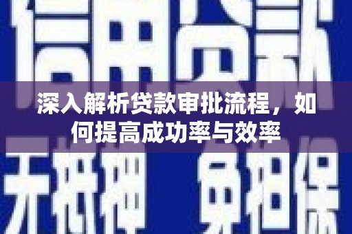 雷州深入解析贷款审批流程，如何提高成功率与效率