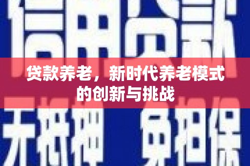 武清贷款养老，新时代养老模式的创新与挑战