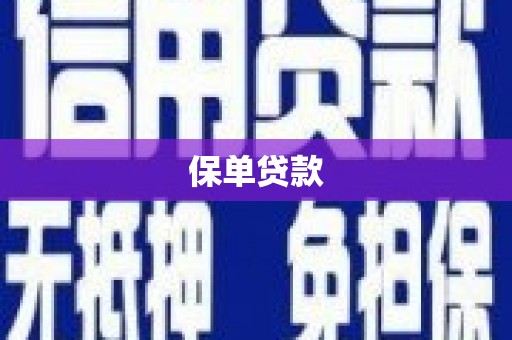 肥乡保单贷款