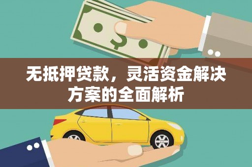 泾川无抵押贷款，灵活资金解决方案的全面解析