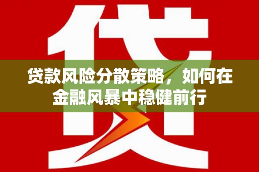 茄萣贷款风险分散策略，如何在金融风暴中稳健前行