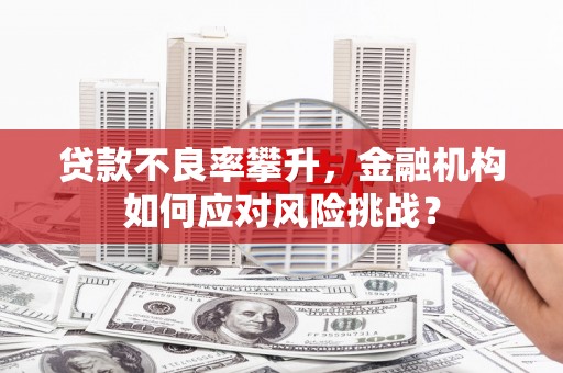 北竿贷款不良率攀升，金融机构如何应对风险挑战？
