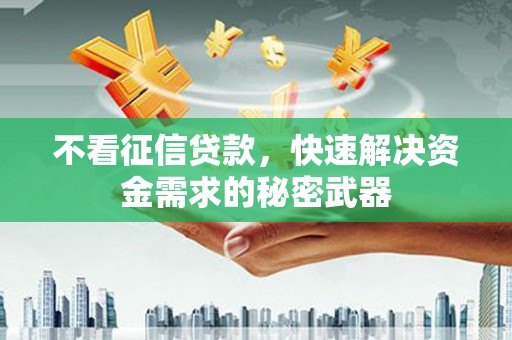 淇县不看征信贷款，快速解决资金需求的秘密武器
