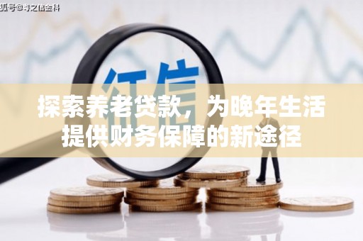 顺城探索养老贷款，为晚年生活提供财务保障的新途径