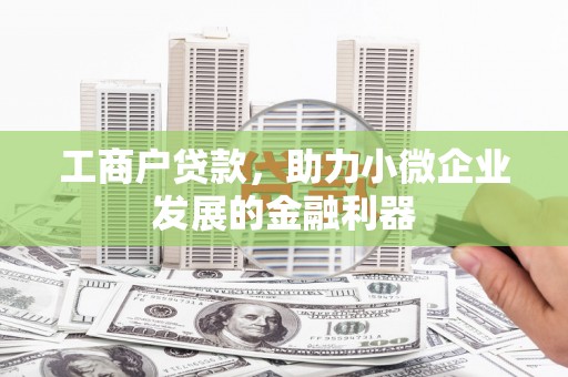 槐荫工商户贷款，助力小微企业发展的金融利器